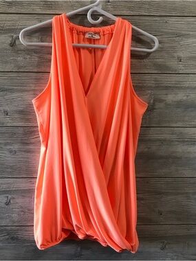 BN Zenana Outfitters Sleeveless Draped V-Neck Surplice Tank Top